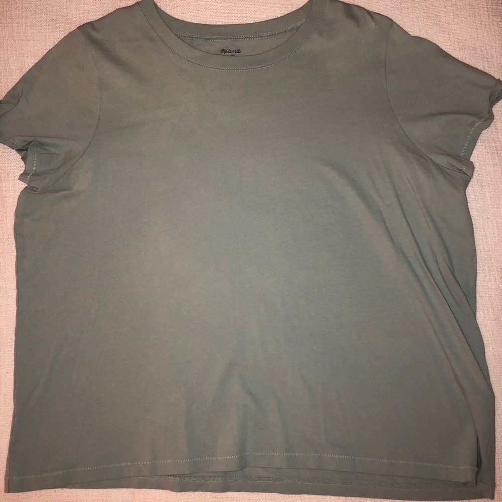 Two Madewell Northside Vintage Tees-blue & yellow